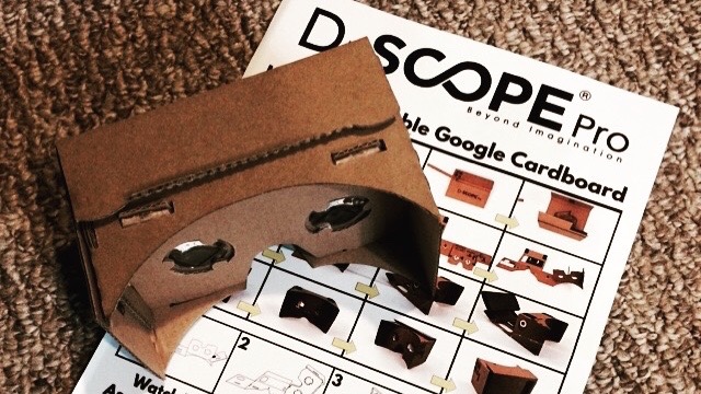I purchased the Google Cardboard type goggles from D-Scope Pro
